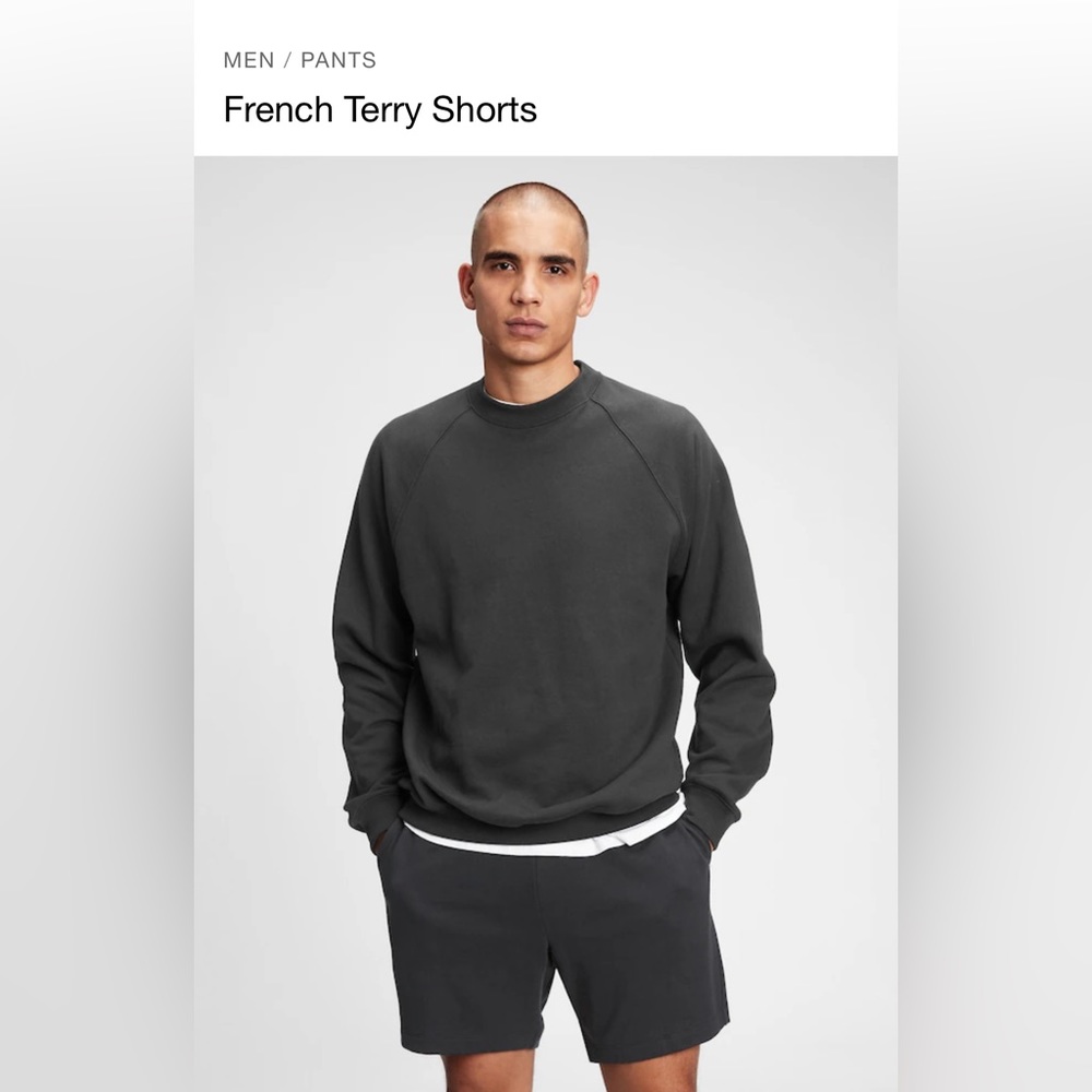 GAP grey terry sweat shorts